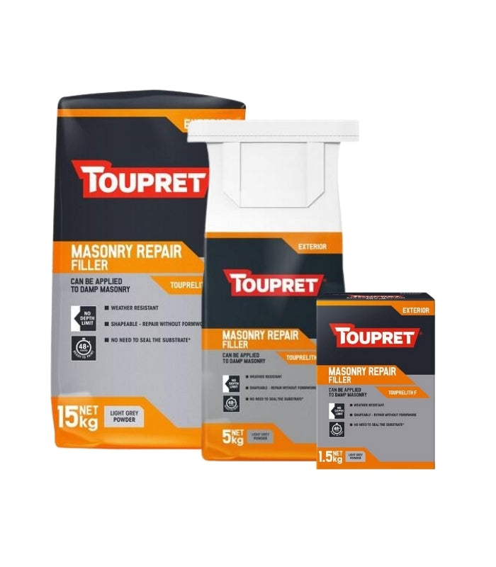 Toupret Exterior Masonry Repair Filler - Touprelith F - Light Grey - Powder