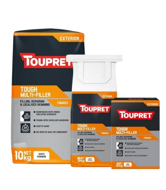 Toupret Exterior Tough Multi Filler - Fibarex - White - Powder