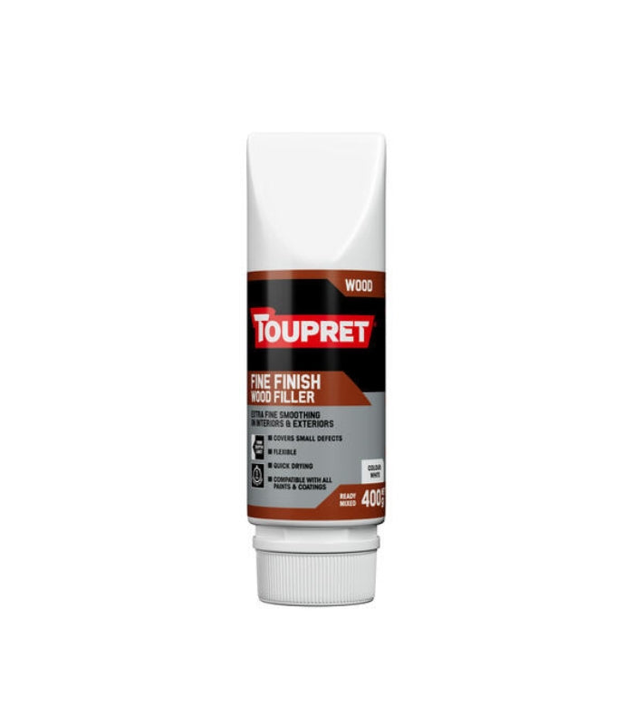 Toupret Fine Finish Wood Filler - White - Ready to use - 400g