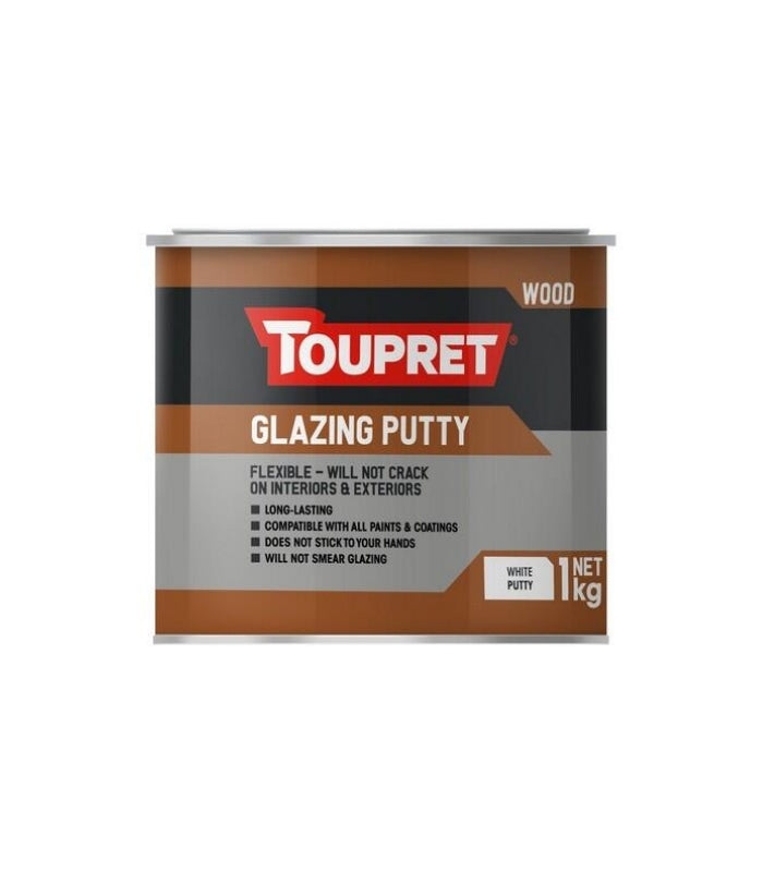 Toupret Glazing Putty - White - Ready to use - 1kg