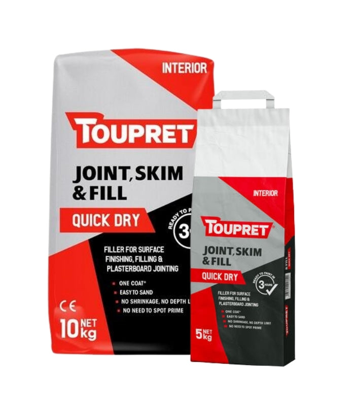 Toupret Interior Quick Dry Joint, Skim & Fill - White - Powder