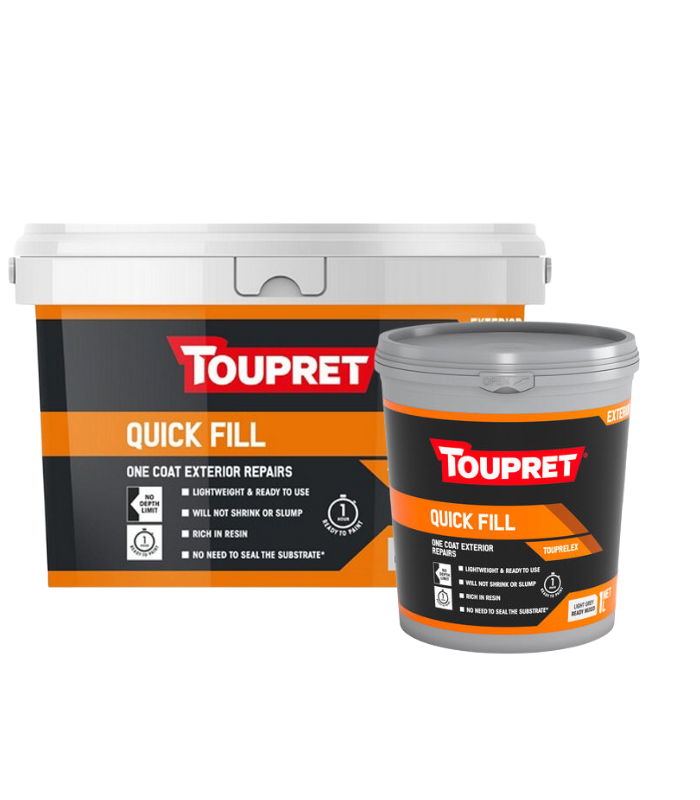 Toupret Exterior Quick Fill Filler - Touprelex - Light Grey - Ready to use