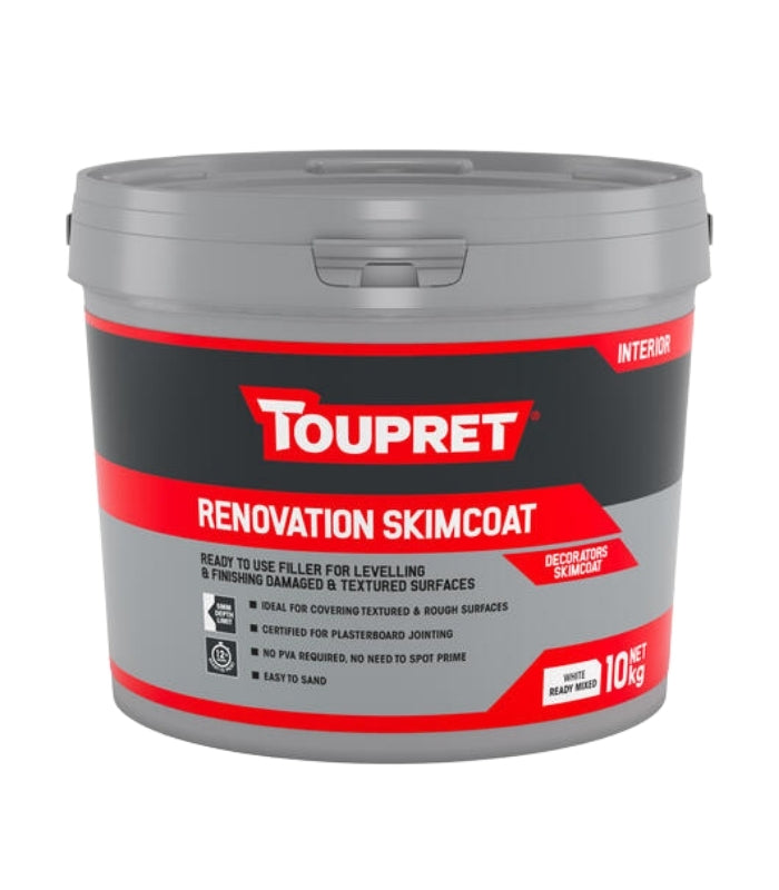 Toupret Renovation Skimcoat - White - Ready to use - 10kg