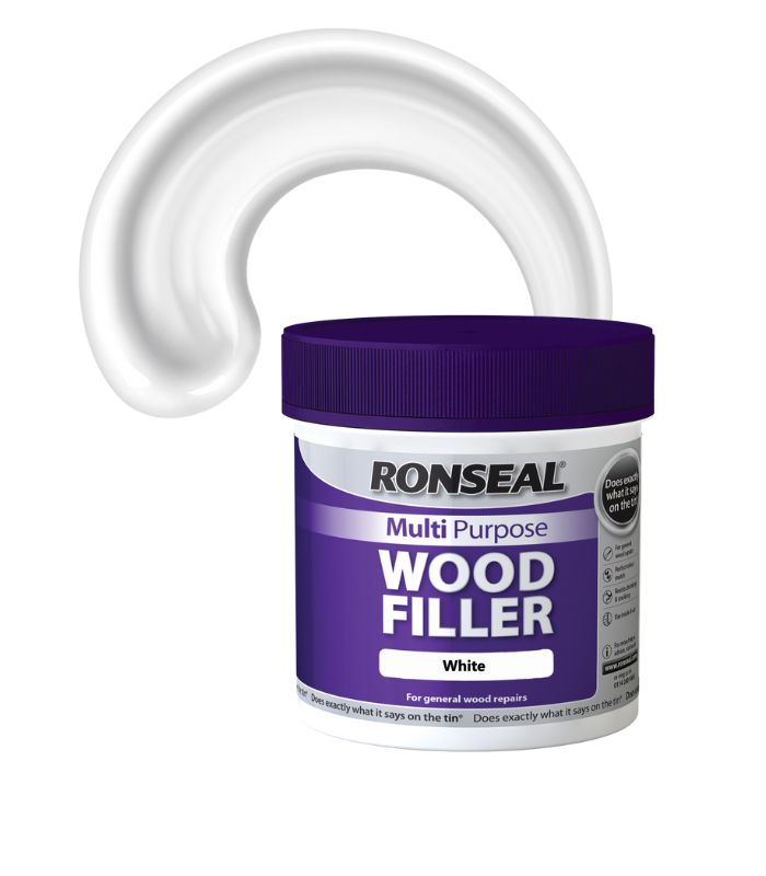 Ronseal Multi Purpose Wood Filler - White - 465g - Tub