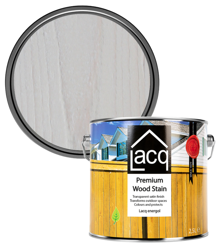 Lacq Energol Premium Wood Stain - White - 2.5 Litre