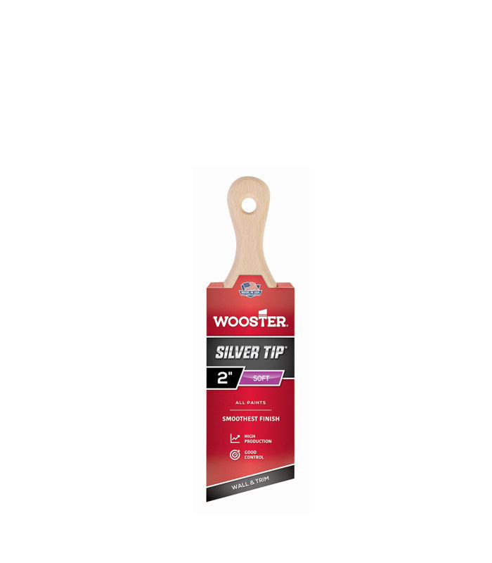 Wooster Silver Tip Short Handle Angle Paint Brush - 2 Inch