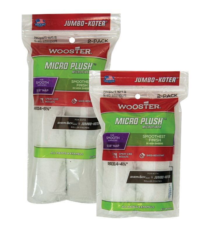 Wooster Jumbo Koter Micro Plush Mini Roller Sleeve - Twin Pack