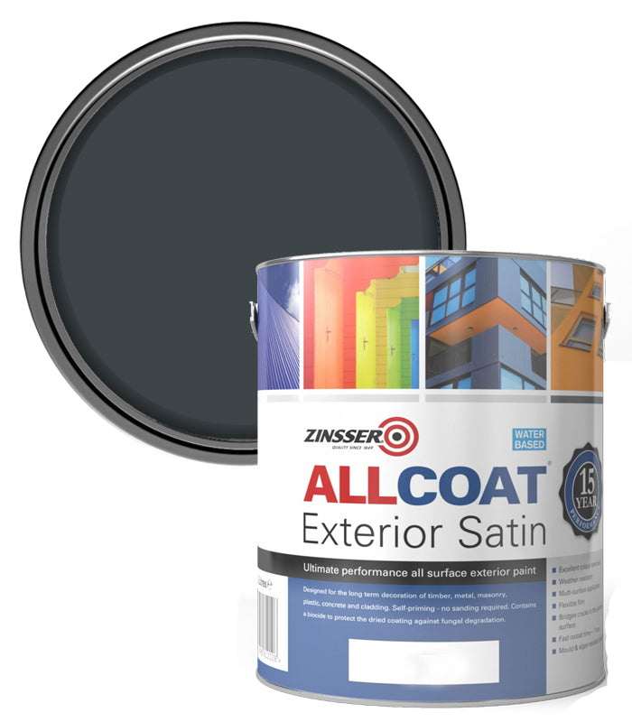 Zinsser AllCoat (Water Based) Exterior Satin - 2.5 Litre - RAL 7016