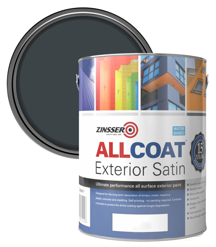 Zinsser AllCoat (Water Based) Exterior Satin - 5 Litre - RAL 7016
