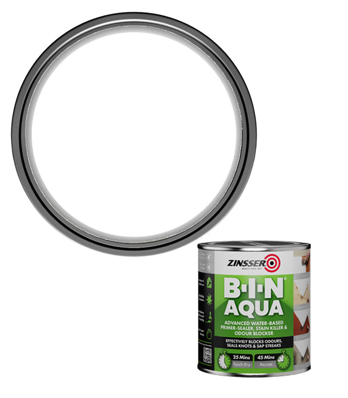 Zinsser BIN Aqua Primer Sealer - Stain Killer Paint - White - 500ml