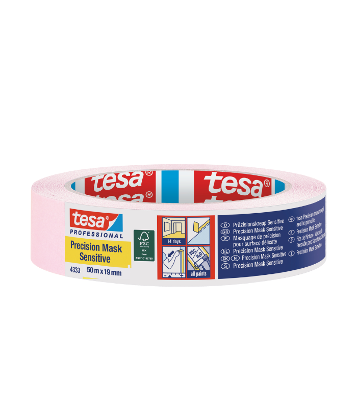 Tesa Precision Masking Tape Sensitive (14 days) Pink - 19mm x 50m