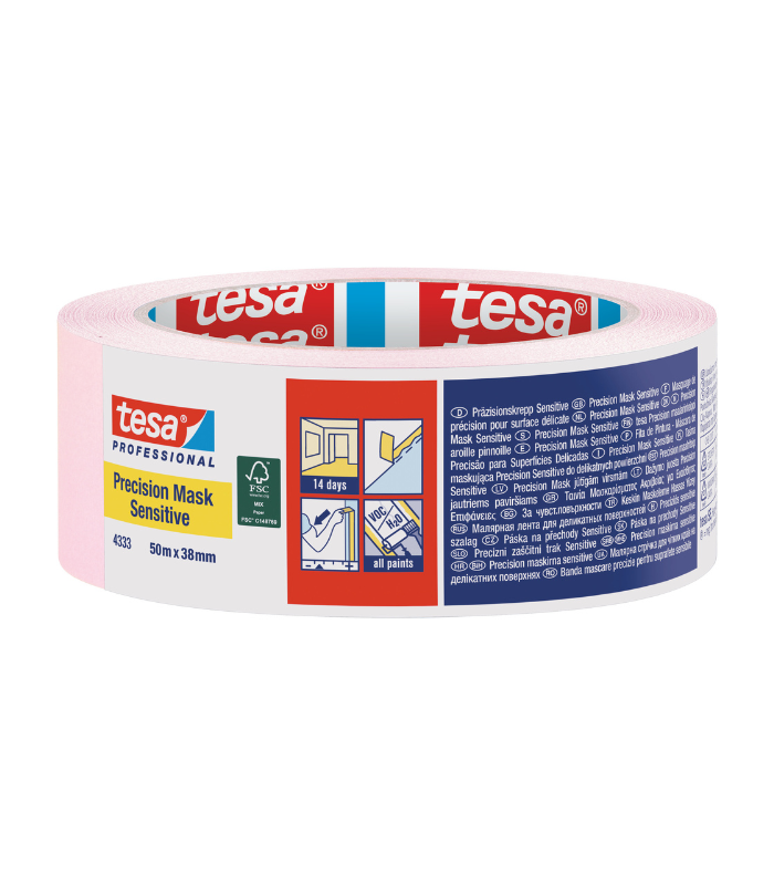 Tesa Precision Masking Tape Sensitive (14 days) Pink - 38mm x 50m