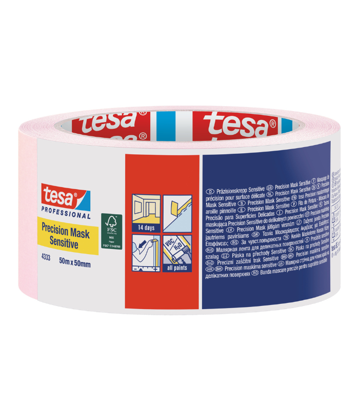 Tesa Precision Masking Tape Sensitive (14 days) Pink - 50mm x 50m