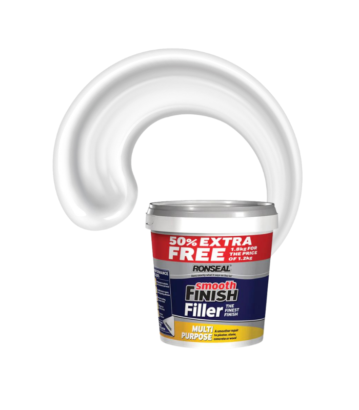 Ronseal Multi Purpose Wall Filler - Ready Mixed - White - 1.2 Kg  + 50% Free