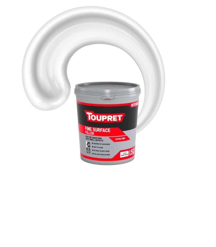 Toupret Fine Surface - Extra Fine Ready Mixed Interior Filler - 1.5Kg