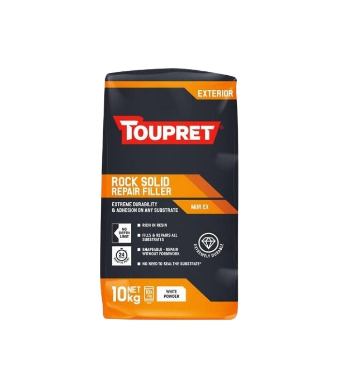 Toupret Exterior Rock Solid Repair Filler (Mur Ex) - 10Kg