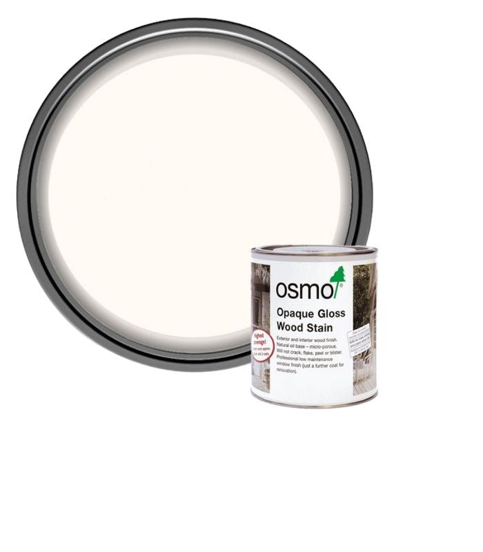 Osmo Opaque Gloss Wood Stain - White - 125ml