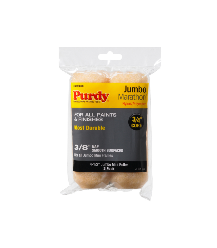 Purdy Marathon Long Pile Jumbo Mini Roller Sleeve 3/8" Nap 4.5 Inch - 2 Pack