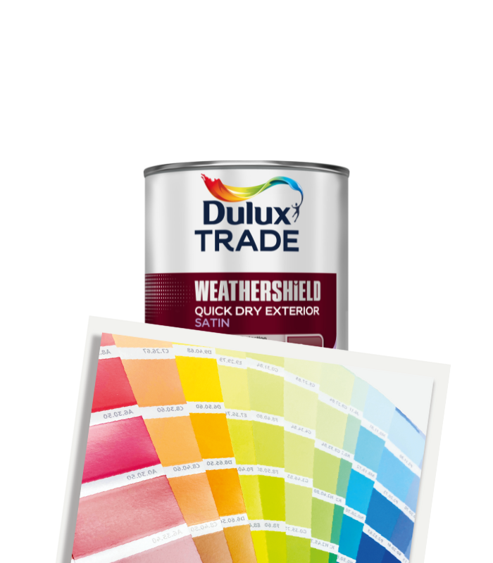 Dulux Trade Weathershield Quick Dry Exterior Satin 1L - Tinted Mixed Colour