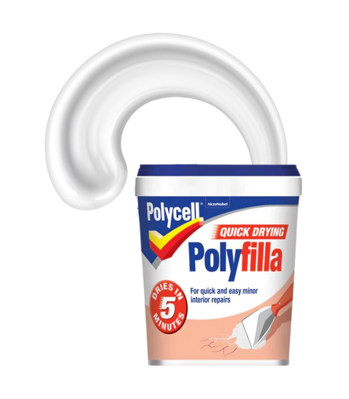 Polycell Polyfilla Quick Drying Filler - Ready Mixed Tub - 1 Kg