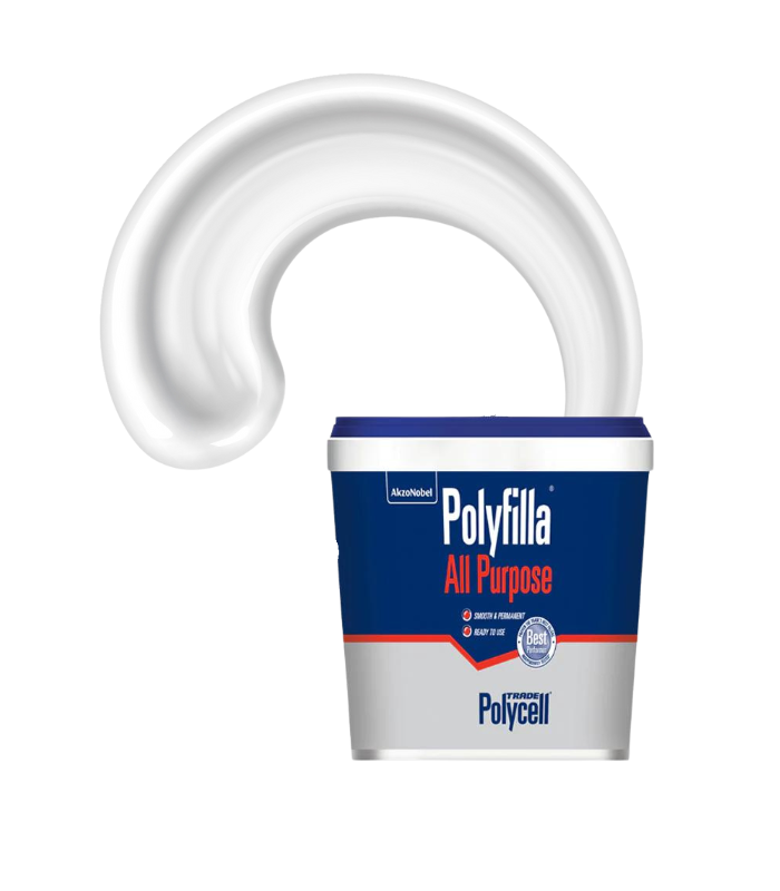 Polycell Trade All Purpose Polyfilla Filler - Ready Mixed Tub - 1 Kg