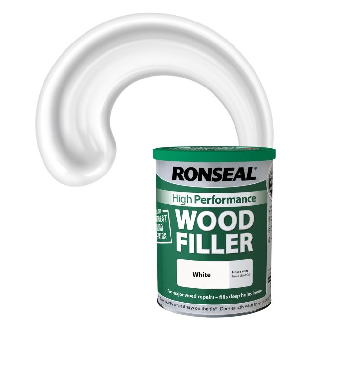 Ronseal High Performance Wood Filler - 2 Part System - White - 1 Kg