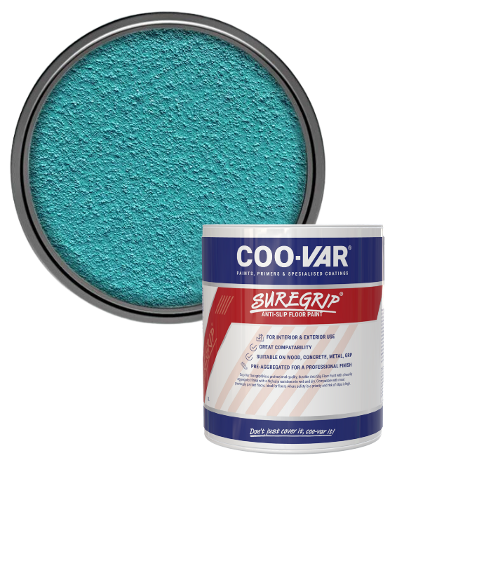 CooVar Suregrip Anti Slip Floor Paint - Blue - 1 Litre