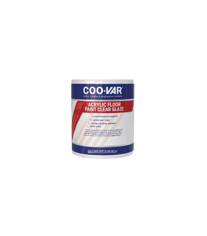 CooVar Acrylic Clear Glaze For Wooden Floors - Clear - 1 Litre