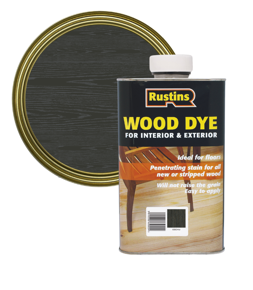 Rustins Wood Dye - Ebony - 1 Litre