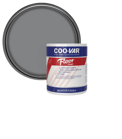 CooVar Floor Paint - Flint Grey - 1 Litre