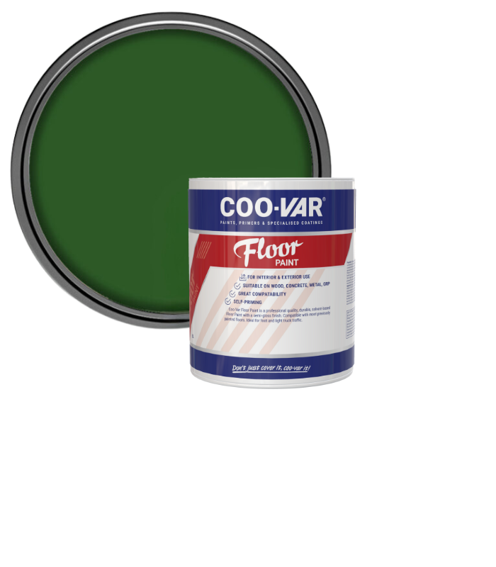 CooVar Floor Paint - Forest Green - 1 Litre