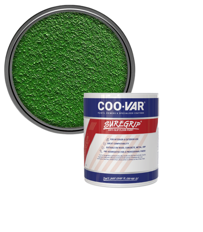 CooVar Suregrip Anti Slip Floor Paint - Green - 1 Litre