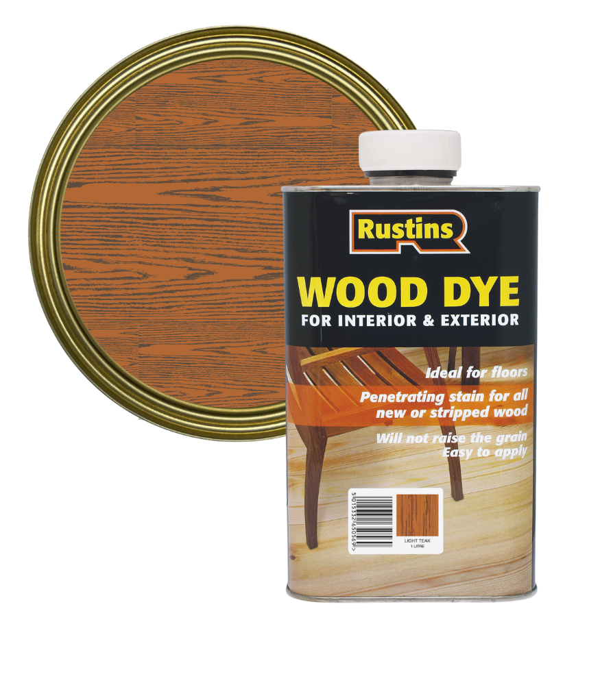 Rustins Wood Dye - Light Teak - 1 Litre
