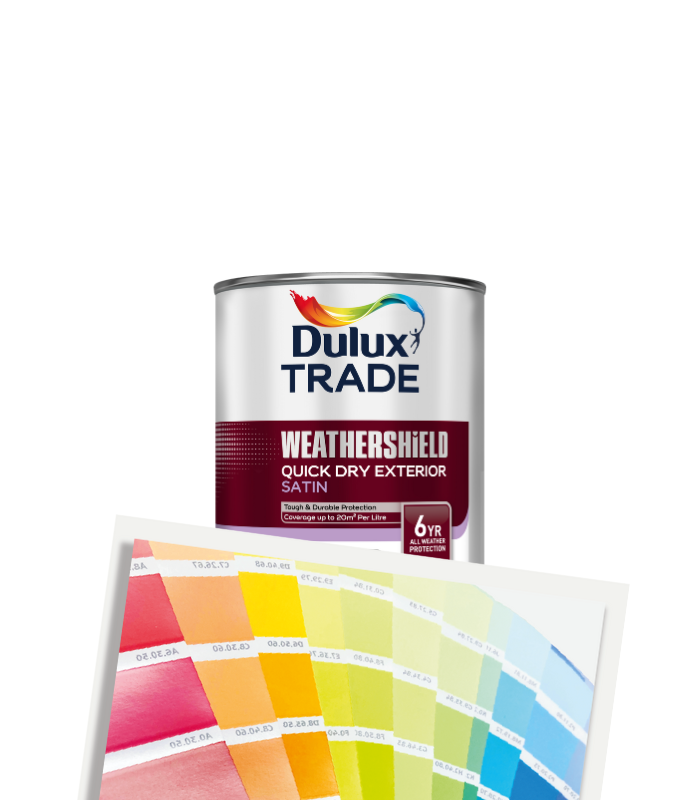 Dulux Trade Weathershield Quick Dry Exterior Satin 1L - Tinted Mixed Colour