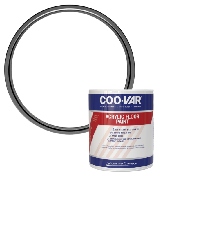 CooVar Acrylic Floor Paint - White - 1 Litre