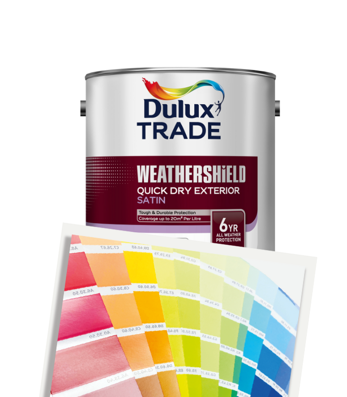 Dulux Trade Weathershield Quick Dry Exterior Satin 2.5L - Tinted Mixed Colour