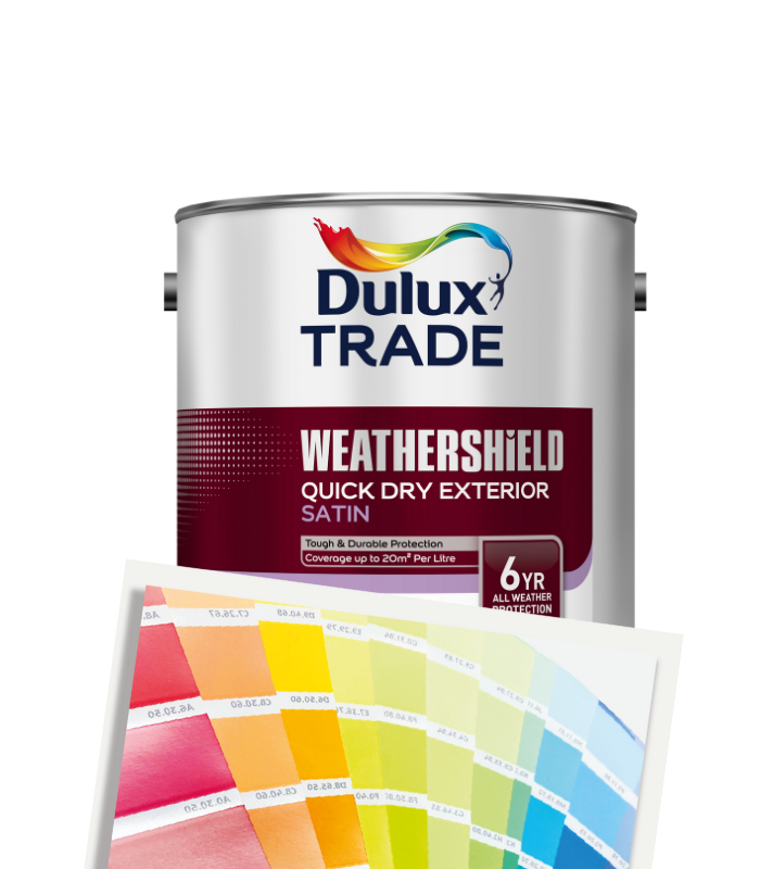 Dulux Trade Weathershield Quick Dry Exterior Satin 2.5L - Tinted Mixed Colour