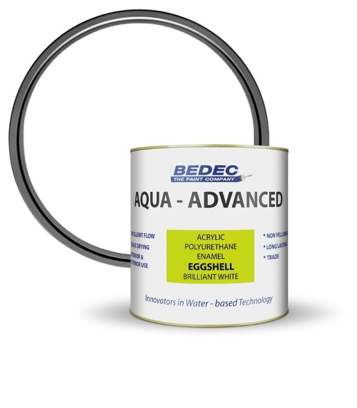 Bedec Aqua Advanced Paint Eggshell - Brilliant White - 2.5 Litre
