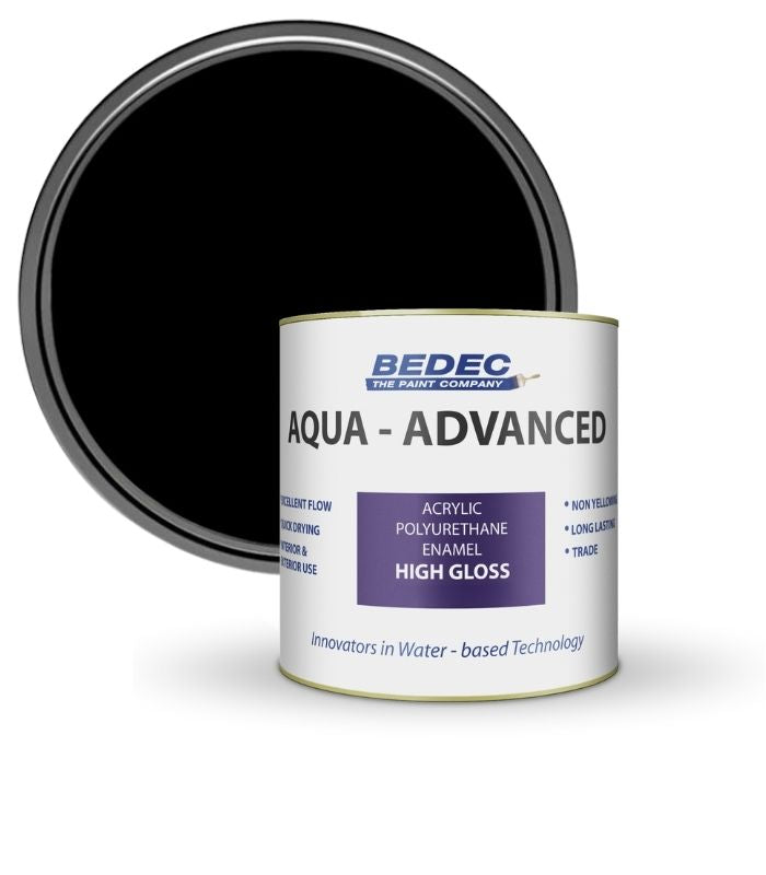 Bedec Aqua Advanced Paint Gloss - Black - 2.5 Litre