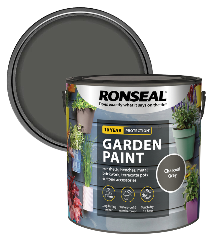 Ronseal Garden Paint - Charcoal Grey - 2.5 Litre