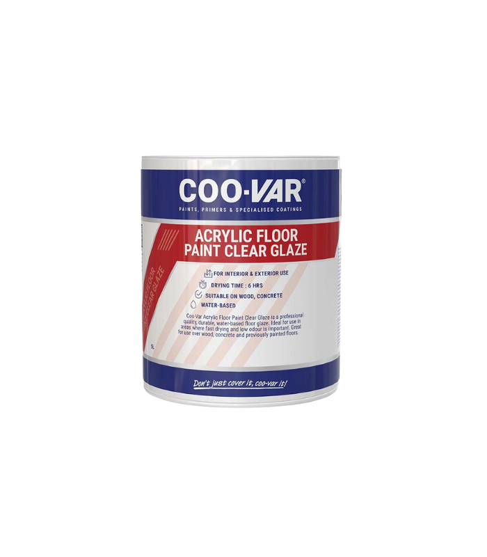CooVar Acrylic Clear Glaze For Wooden Floors - Clear - 2.5 Litre