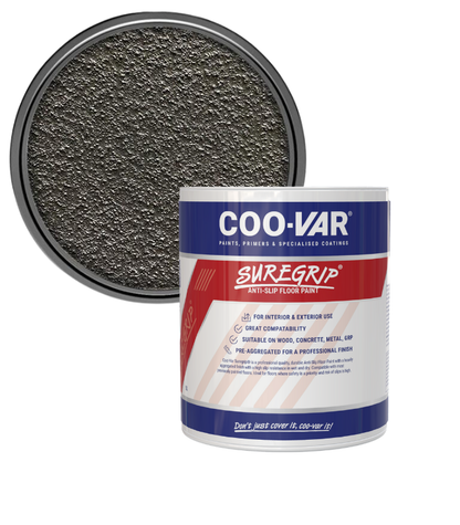 CooVar Suregrip Anti Slip Floor Paint - Grey - 2.5 Litre