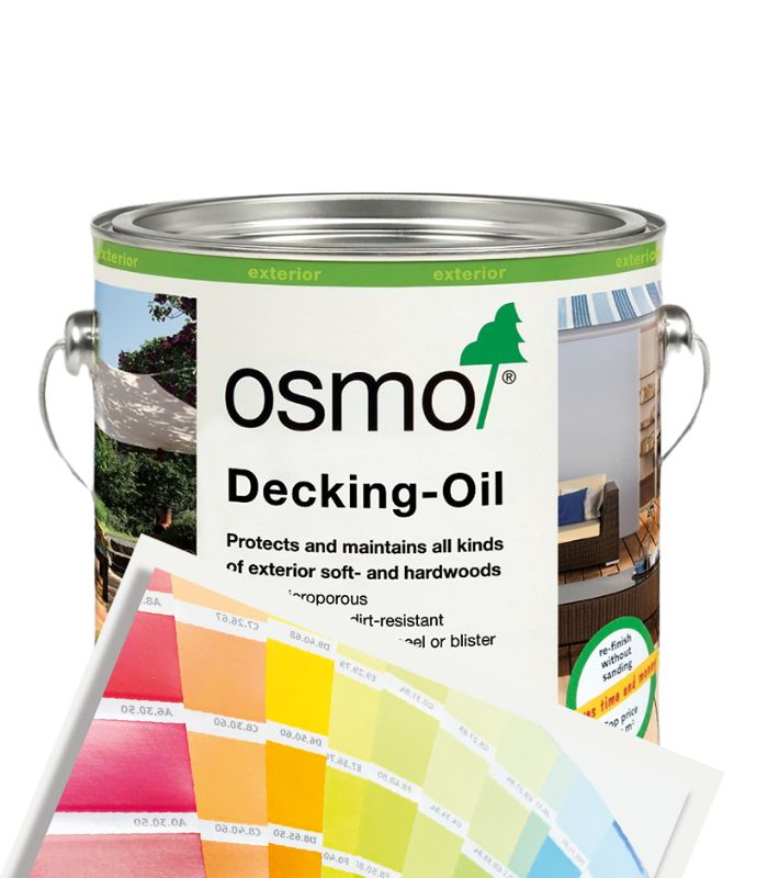 Osmo Decking Oil Satin - 2.5L - Tinted Mixed Colour