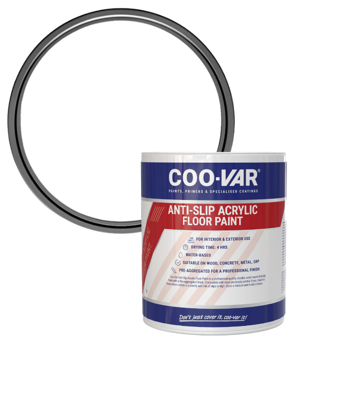 CooVar Anti Slip Acrylic Floor Paint - Clear - 2.5 Litre
