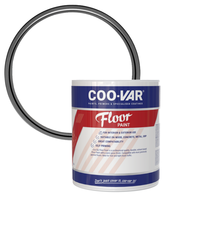 CooVar Floor Paint - White - 2.5 Litre