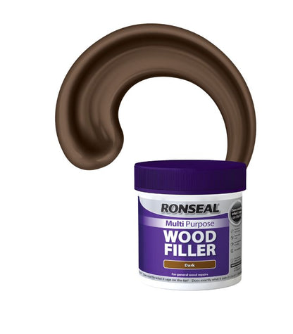 Ronseal Multi Purpose Wood Filler - Dark - 250g - Tub