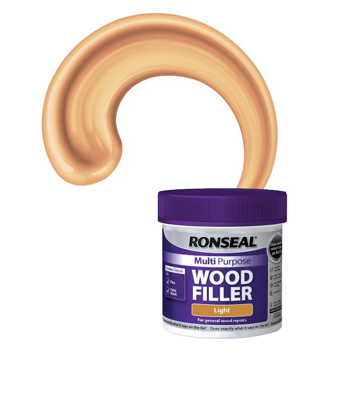 Ronseal Multi Purpose Wood Filler - Light - 250g - Tub