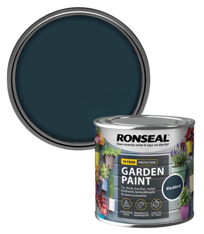 Ronseal Garden Paint - Blackbird - 250ml