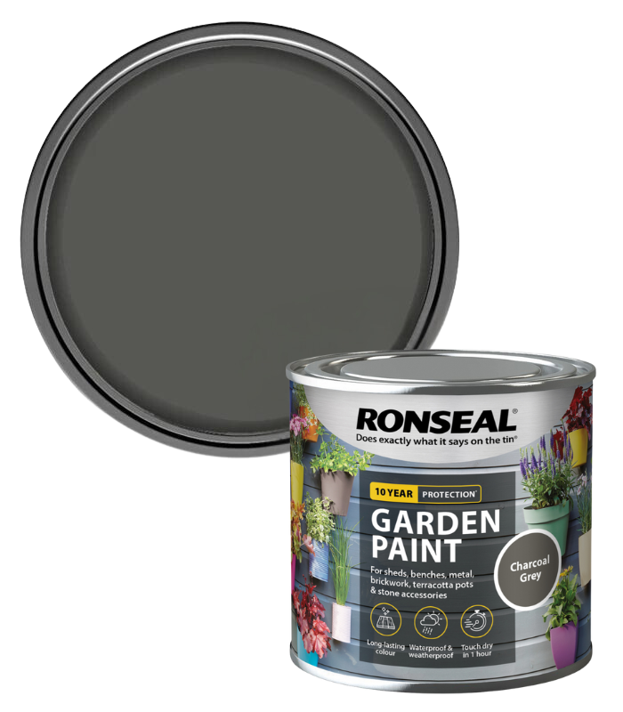 Ronseal Garden Paint - Charcoal Grey - 250ml