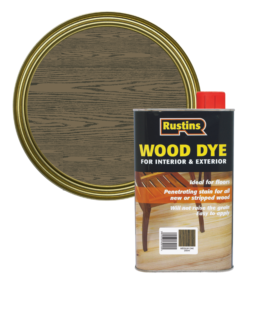 Rustins Wood Dye - Medium Oak - 250ml